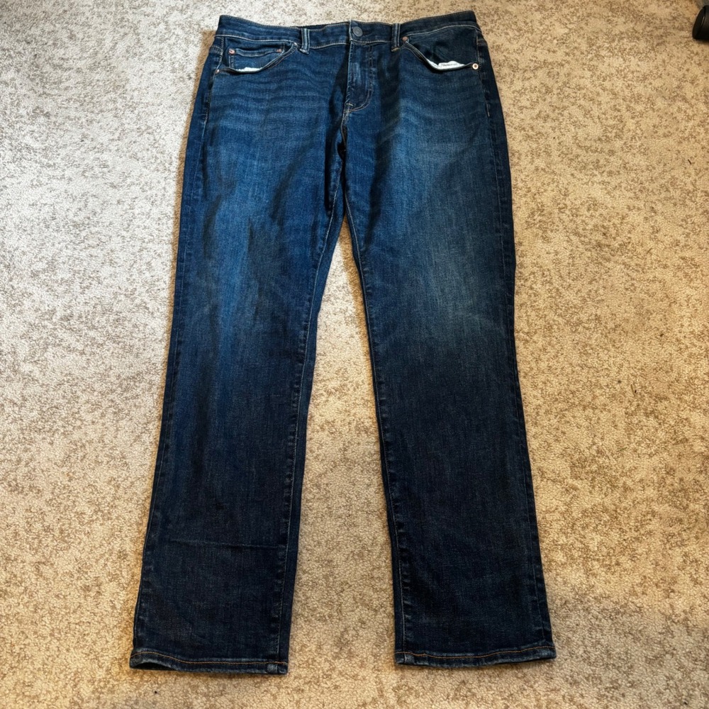 American Eagle Airflex+DarkWash Denim Jeans Mens 36x32 Stretch Slim Straight